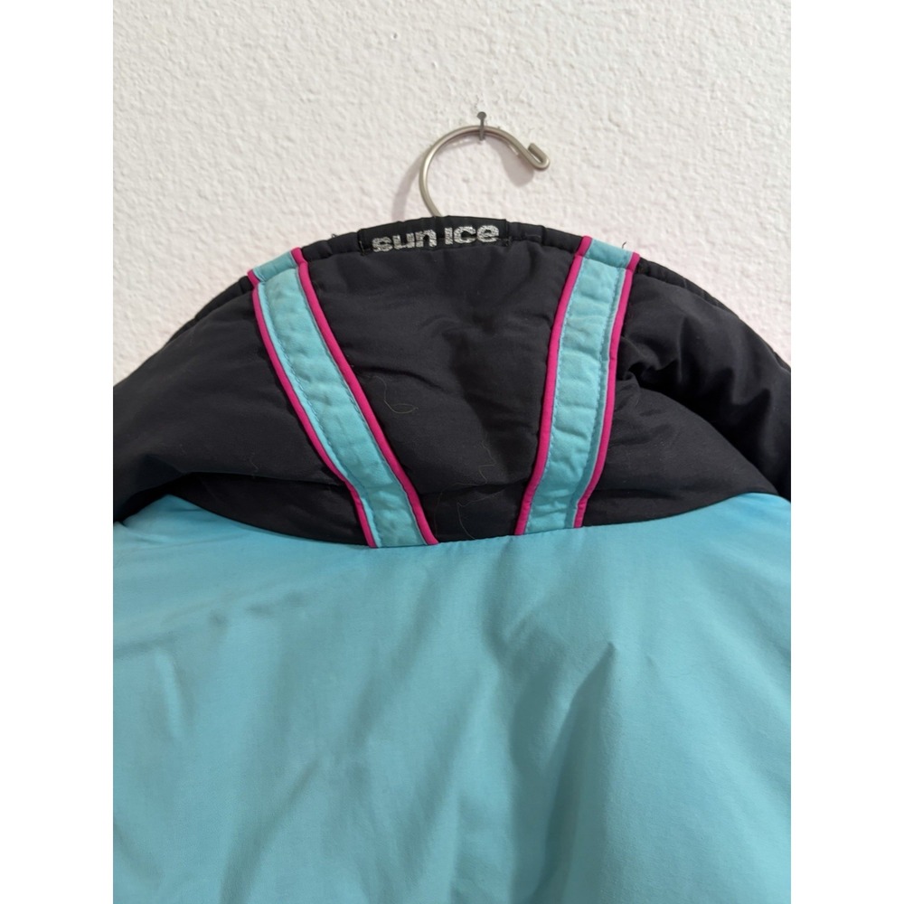 Vintage Sun Ice 80's Women's Puffer Ski Jacket Zip Colorblock Hip-Hop - Large - Picture 10 of 13